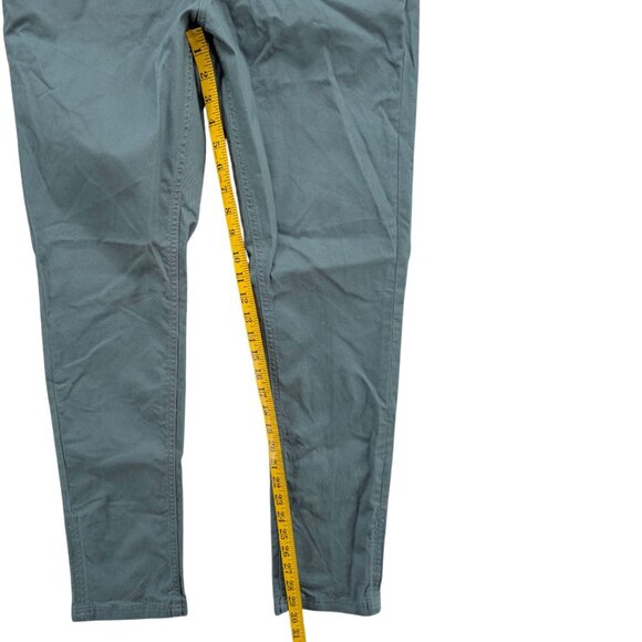 Ben Sherman Chino Pants Mens Sage Green Flat Front Cotton Stretch Size 32x32 - Picture 10 of 11